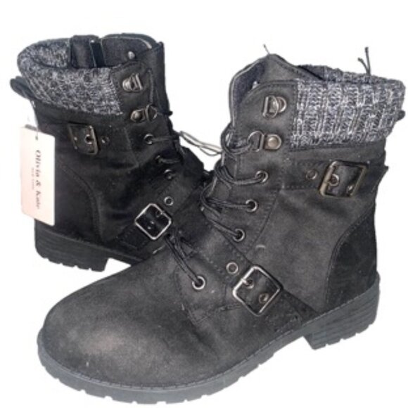 Olivia & Kate - New York - Leanna Women's Hiking Boot Black Size 8.5 - Picture 1 of 5